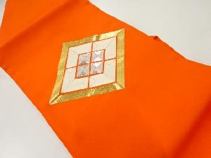 リサイクル　塩瀬菱模様刺繍名古屋帯